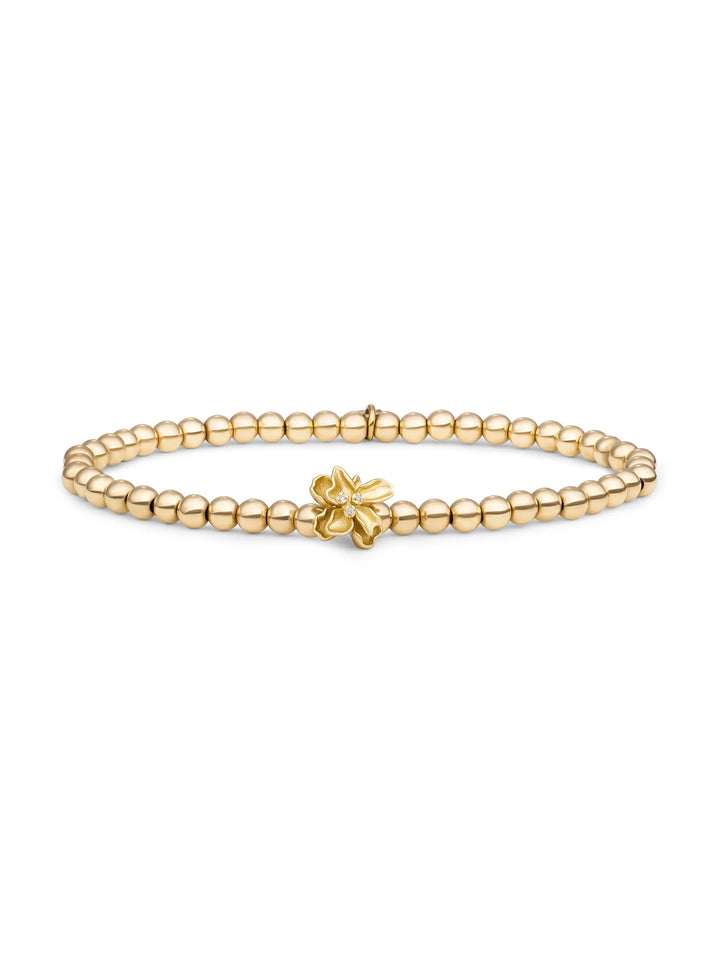 Sparkling Jewels Botanic Armband Zirconia Gold Plated – SB-G-4MM-FLOWER-02