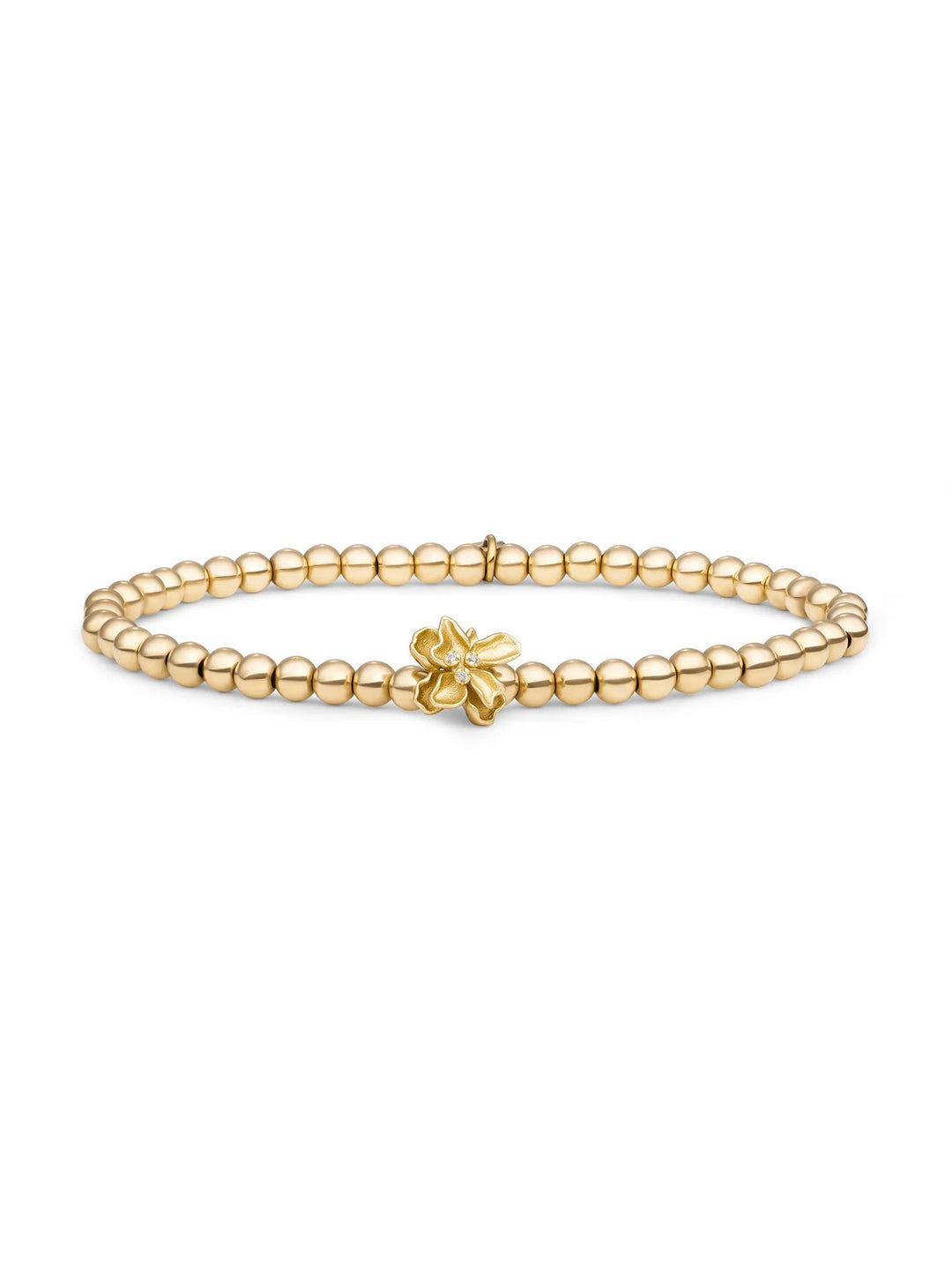 Sparkling Jewels Botanic Armband Zirconia Gold Plated – SB-G-4MM-FLOWER-02