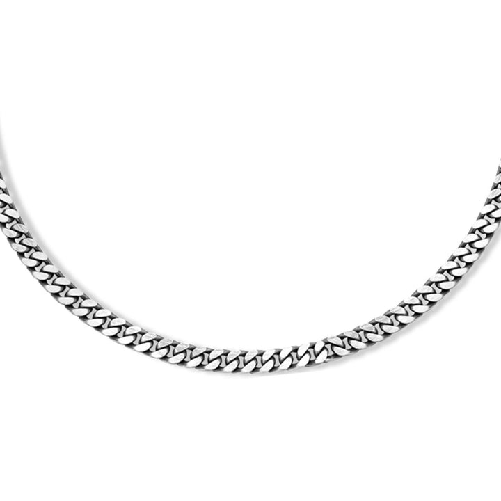 Geoxideerd Zilveren Gourmette Collier – 925 Sterling Zilver 50 cm x 4,6 mm
