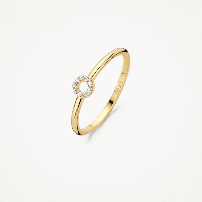 14k Blush ring Geelgoud met Zirkonia 1217YZI
