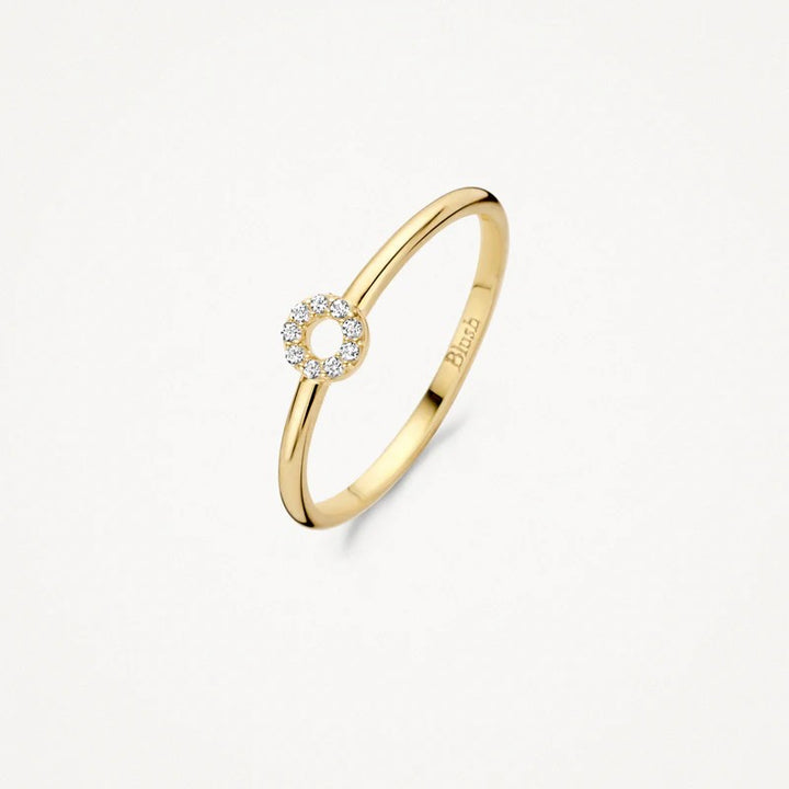 14k Blush ring Geelgoud met Zirkonia 1217YZI