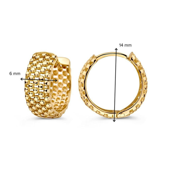 14 Karaat Geelgouden Oorringen – Bol Design OE107730
