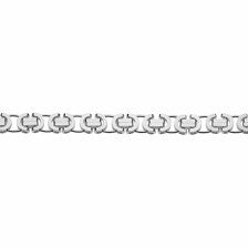 Zilveren Massieve Platte Koningsschakel Armband 8 mm – 20 cm