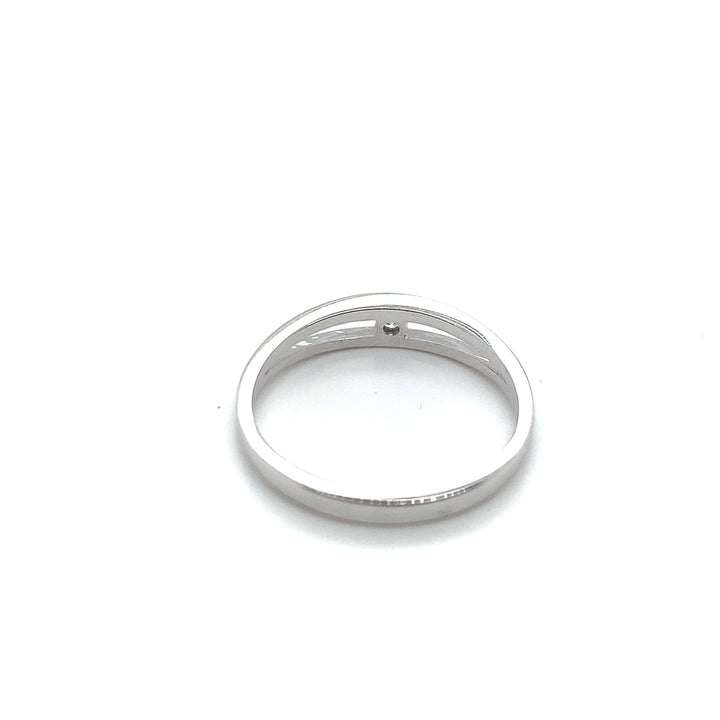 TRI059-W 14 Karaats gouden slag-ring met een briljant