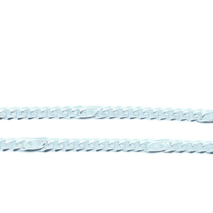 Zilveren Massieve Armband Dubbele S Figaro Schakel 4 mm – 20 cm