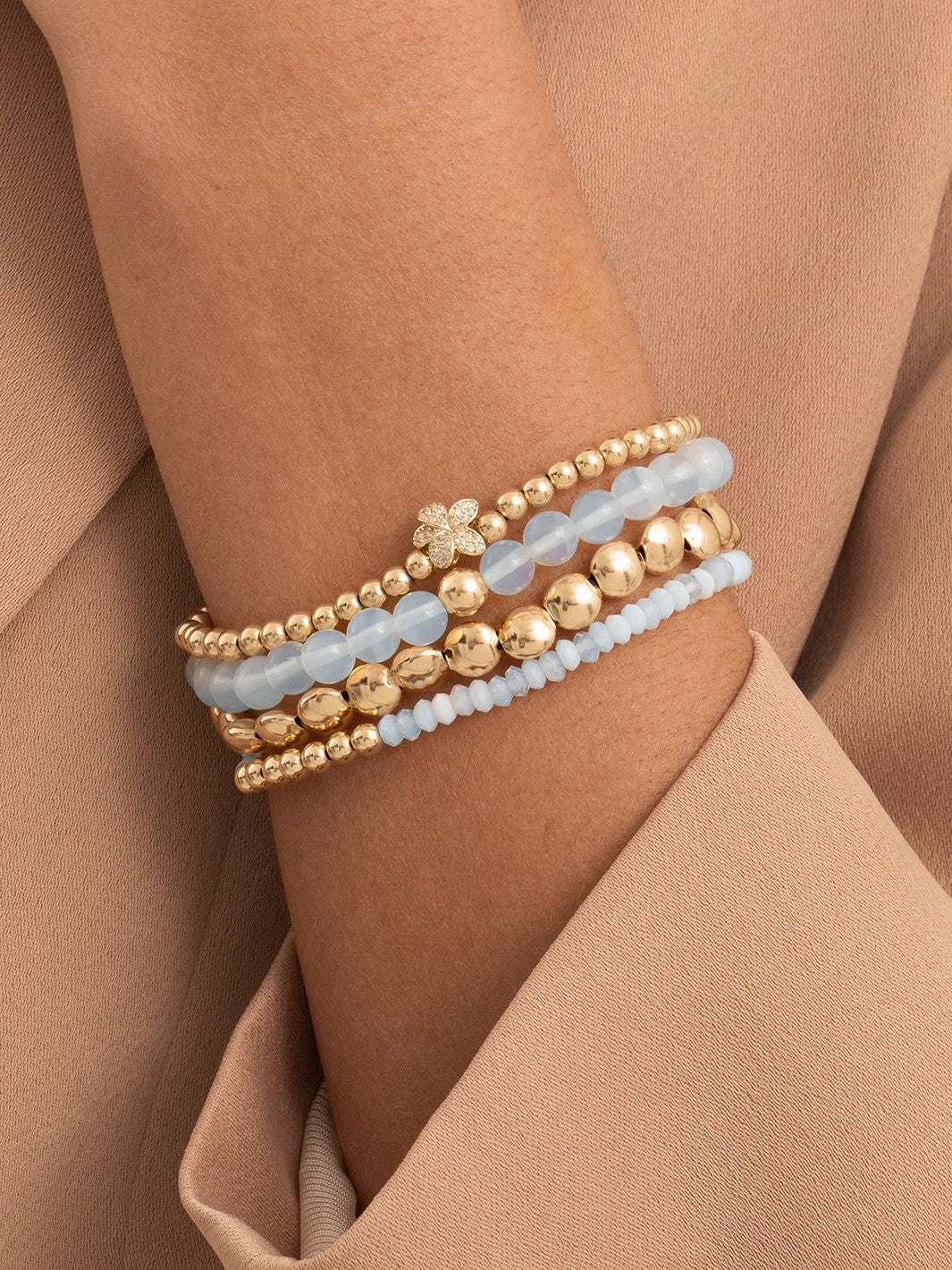 Bracelet | Opalite Reverse Universe - Gold - 4mm SB-G-4MM-RLI-G14