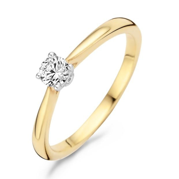 Blush 14 Karaat Bicolor Gouden Ring met Zirkonia – 1187BZI