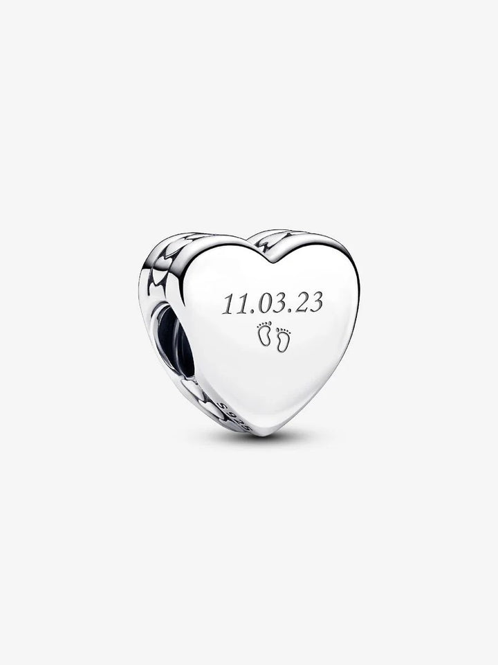Pandora bedel Silver Graveerbaar Hart Charm 792015