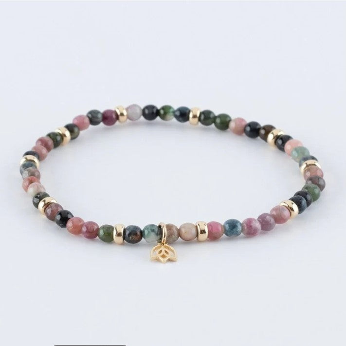 Y&G edelstenen armband | Toermalijn & 14K goud