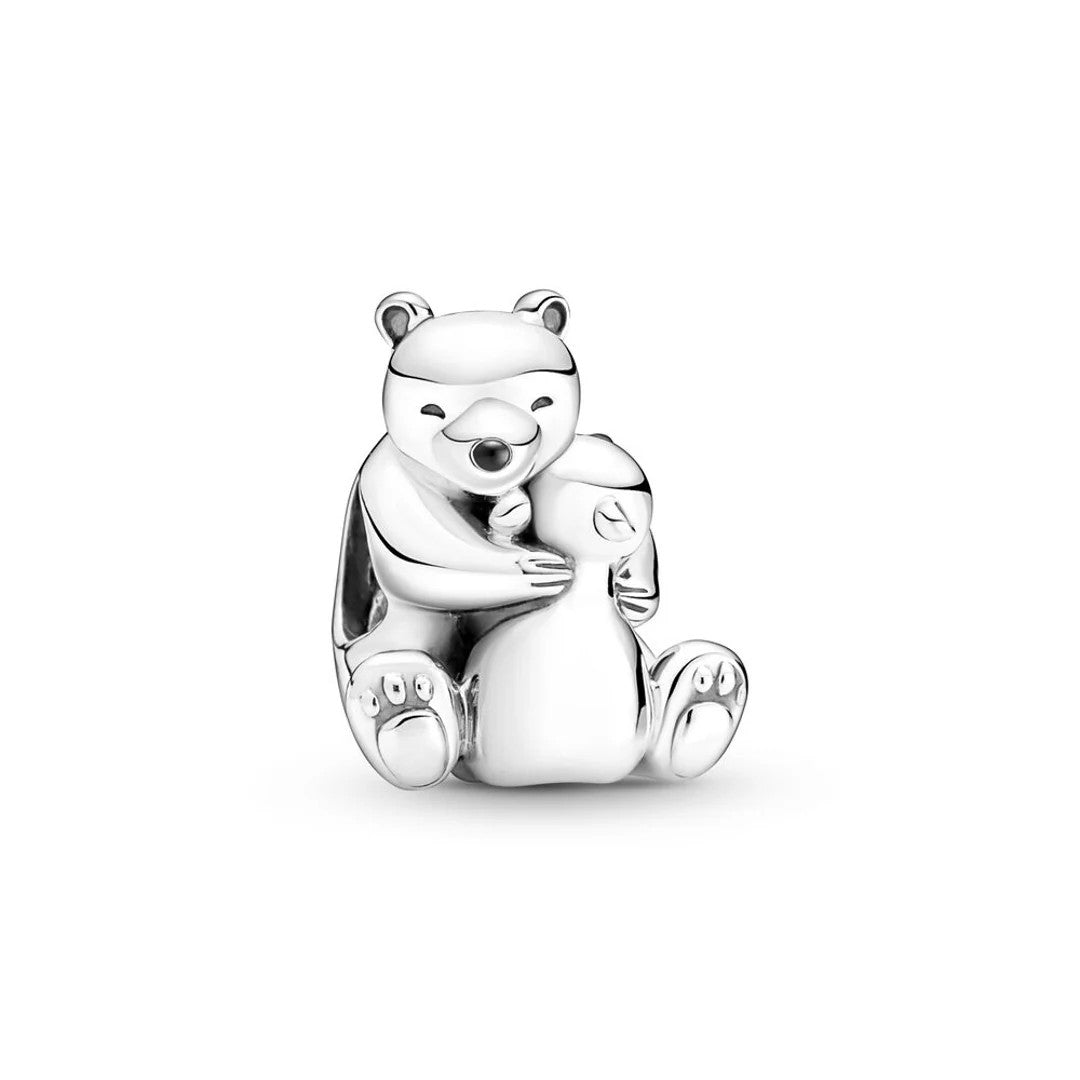 PANDORA 790032C01 BEDEL HUGGING POLAR BEARS ZILVER-EMAILLE.