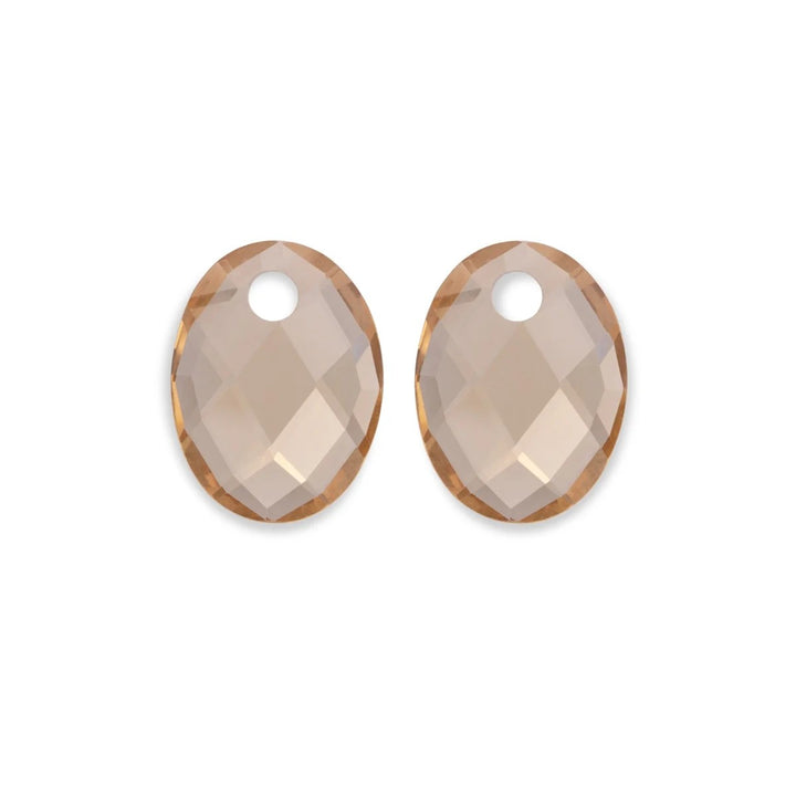 Earstones | Leaf - Light Gold Citrine Quartz EAGEM65-MO