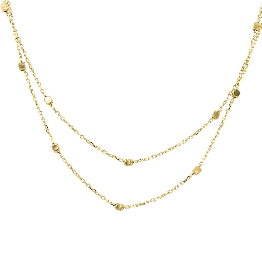 Geelgouden collier Fantasie