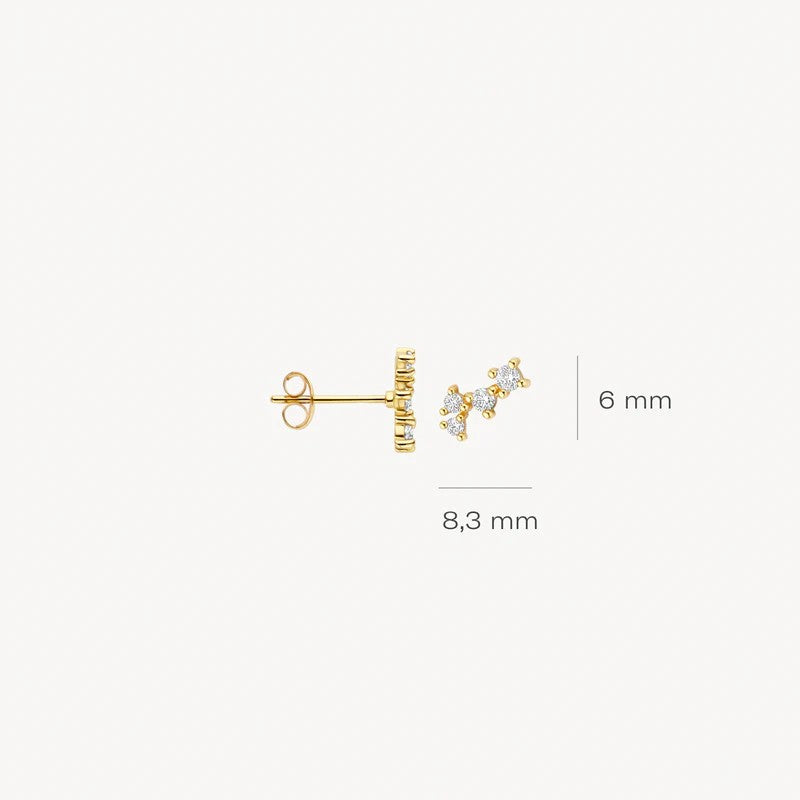 Blush Oorstekers 14 kt Geelgoud met Zirkonia – 7373YZI