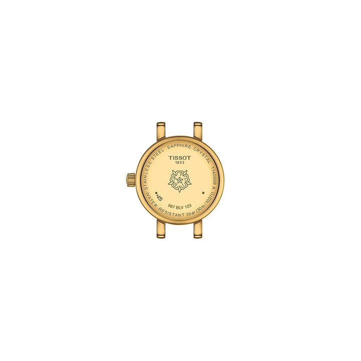 Tissot Lovely T140.009.36.371.00 goud bordeaux dameshorloge 20mm