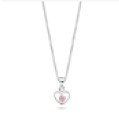 Zilveren kinderring hart roze steen 579.005.44
