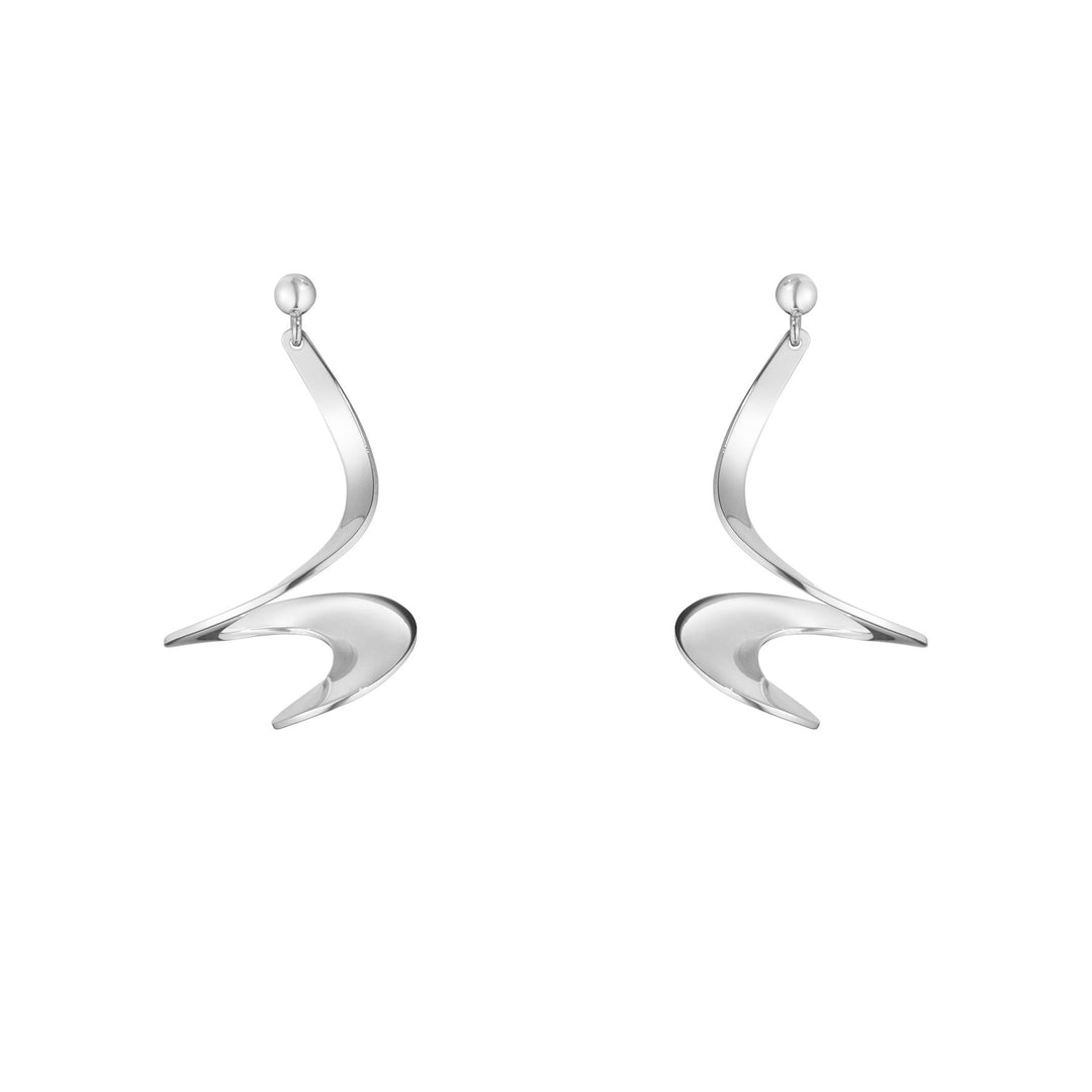 Georg Jensen zilveren Möbius oorhangers 10009341