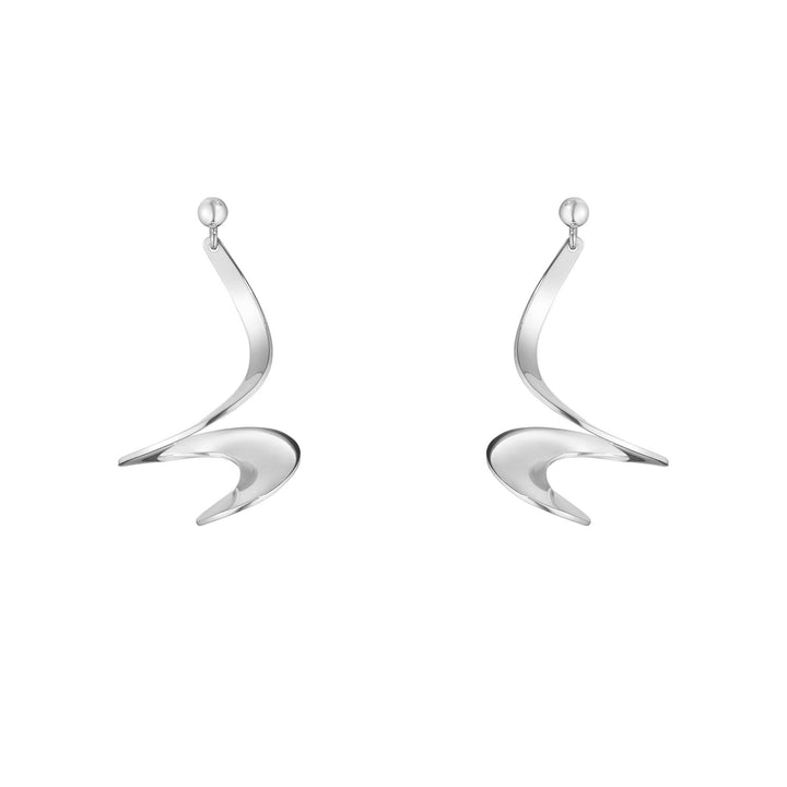 Georg Jensen zilveren Möbius oorhangers 10009341