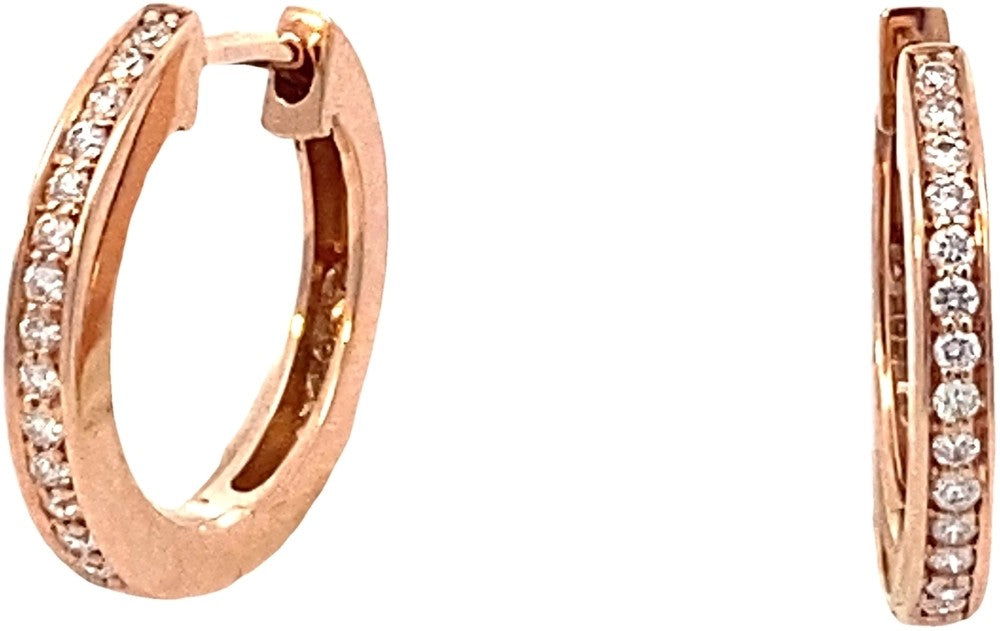 1492-O ROSE Ø15mm 2mm 0.14ct W/Si 14krt.
