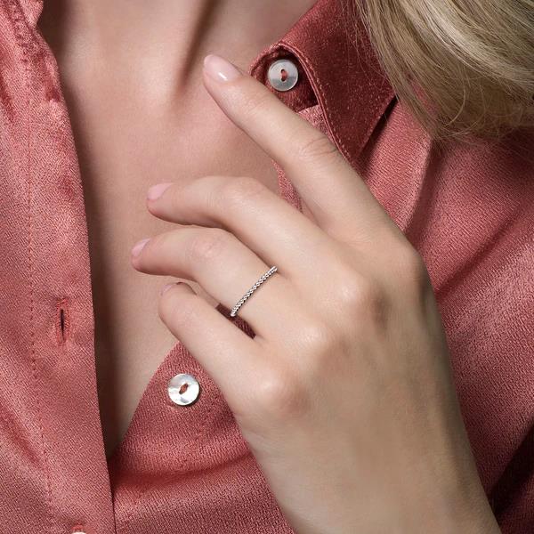 Blush Ring 1195WGO – 14k Witgoud met Bolletjesmotief