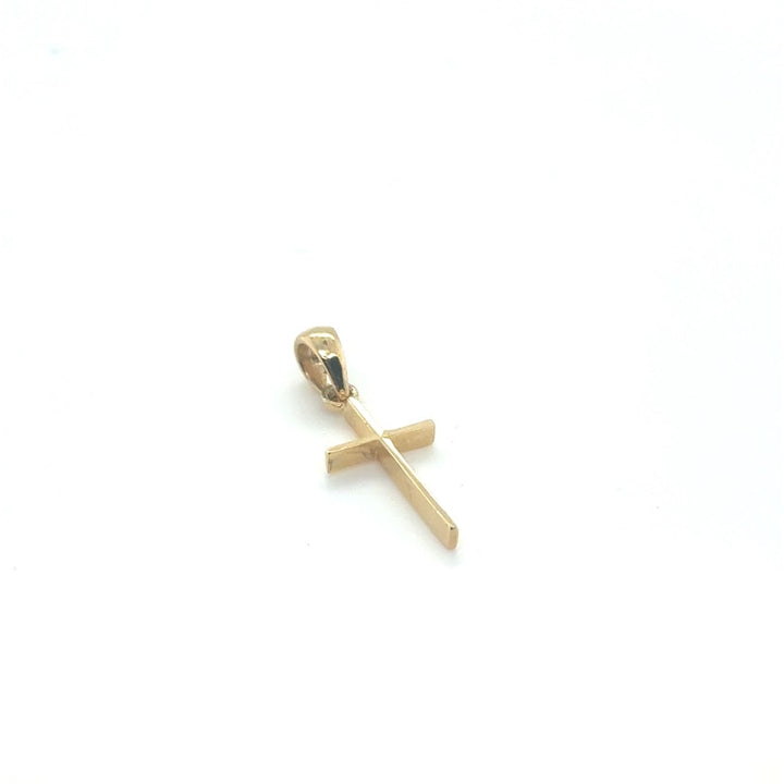 14 karaat geelgouden kruis hanger – 21 mm
