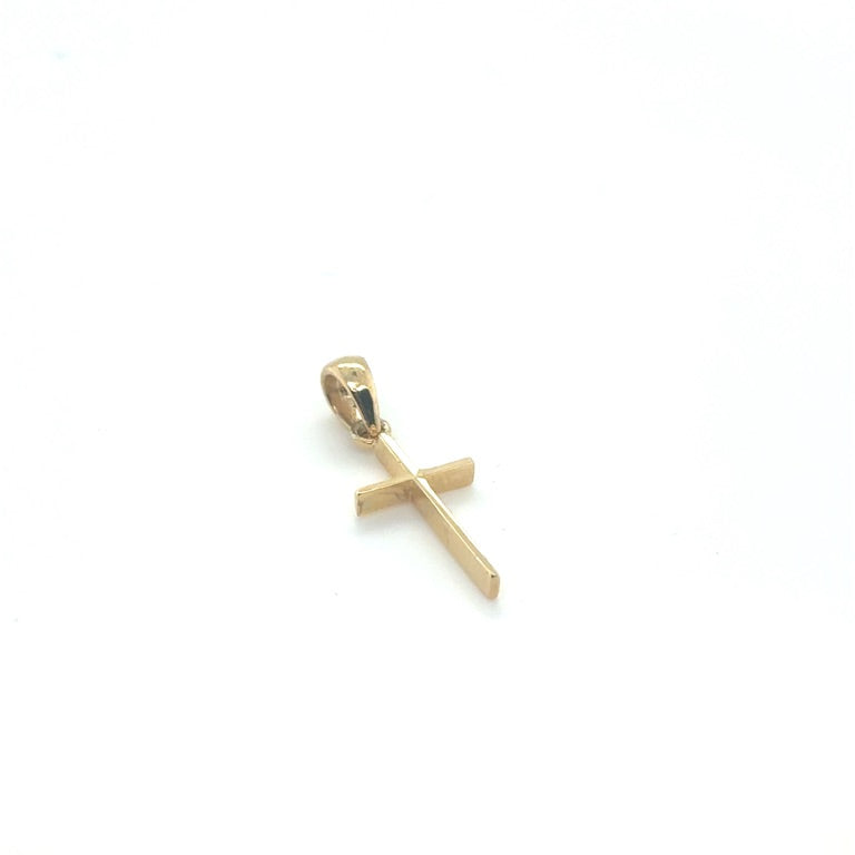 14 karaat geelgouden kruis hanger – 21 mm