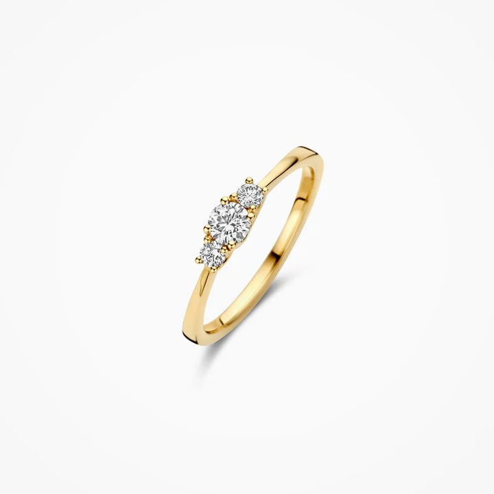 14 Karaat Geelgouden Lab Grown Diamanten Ring 0,26 ct LG1007Y