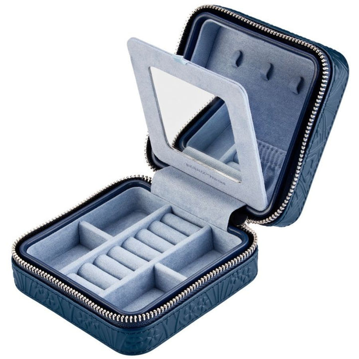 WOLF X LIBERTY Small Travel Jewellery Zip Case Navy – Ianthe 381317