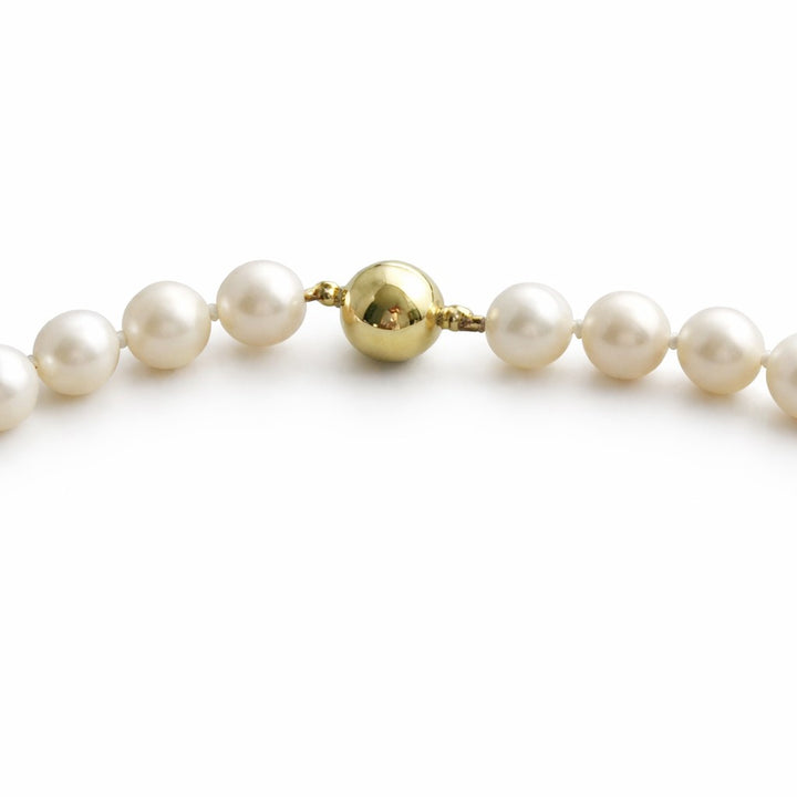 zoetwater parelcollier 14kt slot 6.5/ 6.8 mm 45 cm