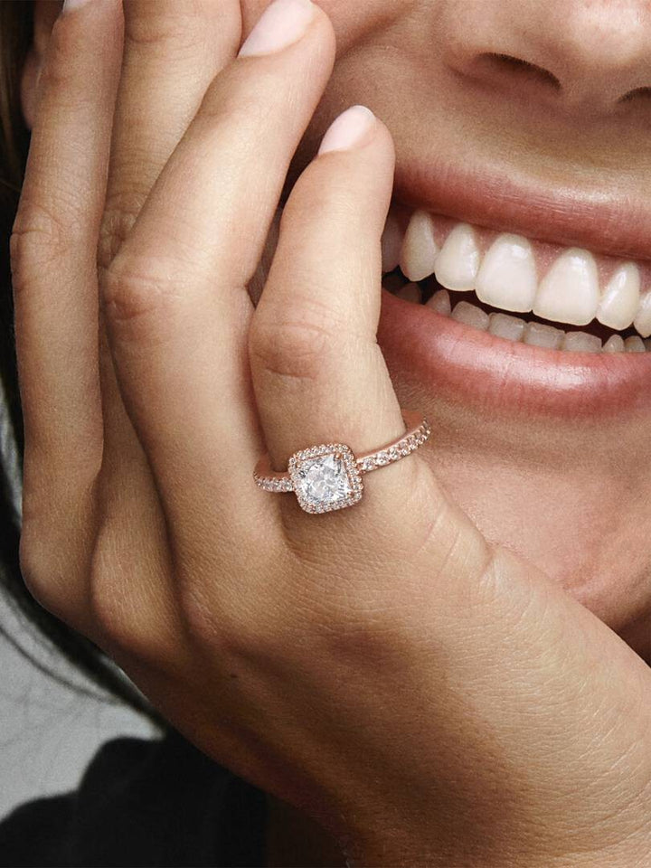 Pandora Vintage Vierkante Sprankelende Stralenkransring 188862C01