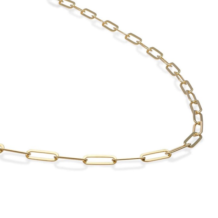 Necklace | Long Link chain gold plated - Silver - 60cm