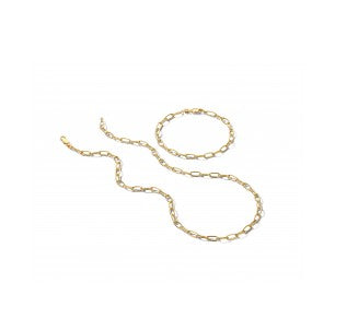 Fjory Fantasie Anker Schakelarmband – Geelgoud 4,5 mm – 40-ANK04,519