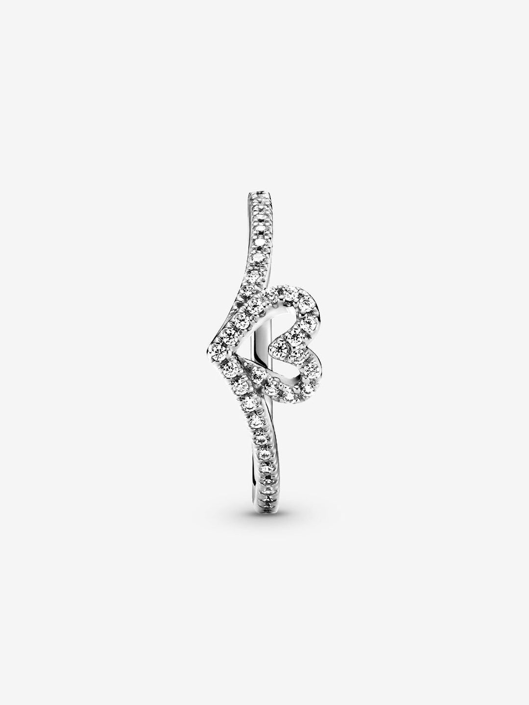 Pandora Sparkling Wishbone Hart Ring 199302C01 maat 56