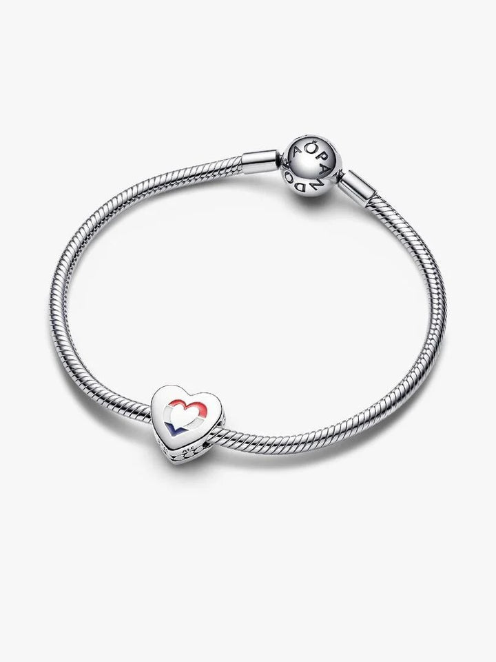 Pandora Bedel met Nederlandse Vlag Sterling Zilver 792015C00