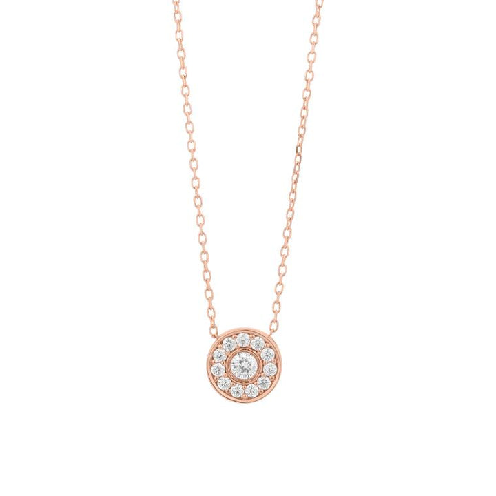 14 kt rose collier incl hanger 0.21ct G/Si P0130019