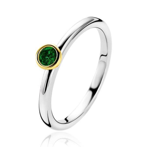 ZINZI zilveren ring 14 Kt vegruld ZIR1177G