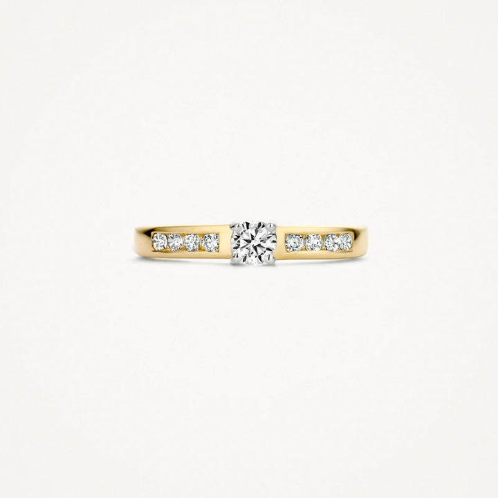Blush Jewels 14k Geel en Witgoud met Zirkonia Ring 1125BZI maat 54
