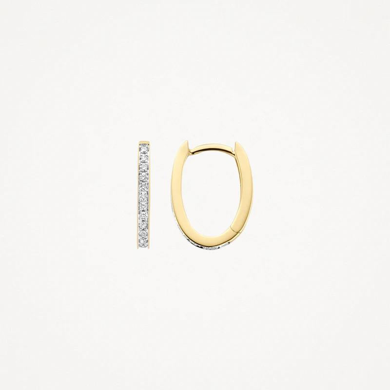 Oorringen 7622YDI- 14k Geel en Witgoud met Diamant