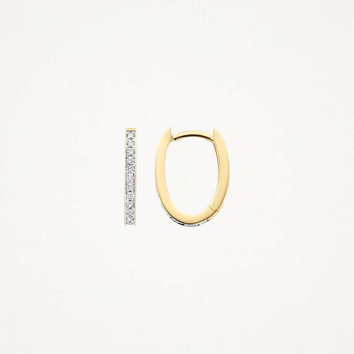 Oorringen 7622YDI- 14k Geel en Witgoud met Diamant