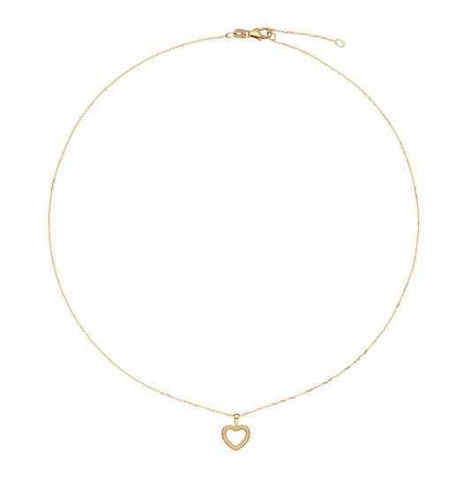 Collier - Hart - Anker - Goud - 45cm