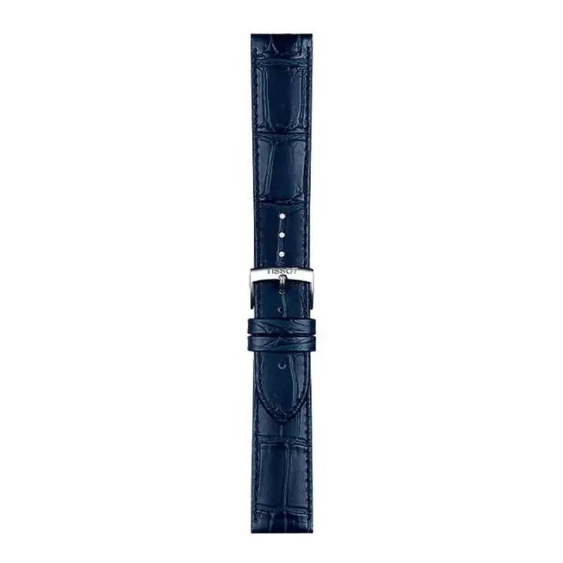Tissot blauwe leren horlogeband T852041534
