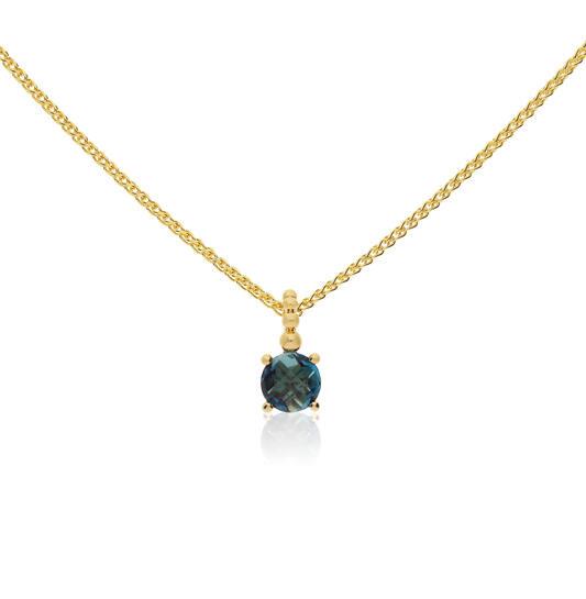 L'EAU COLLIER BLAUW TOPAAS - 45CM - 585