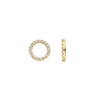 Oorbedels 9066YZI - 14k Geelgoud met zirkonia