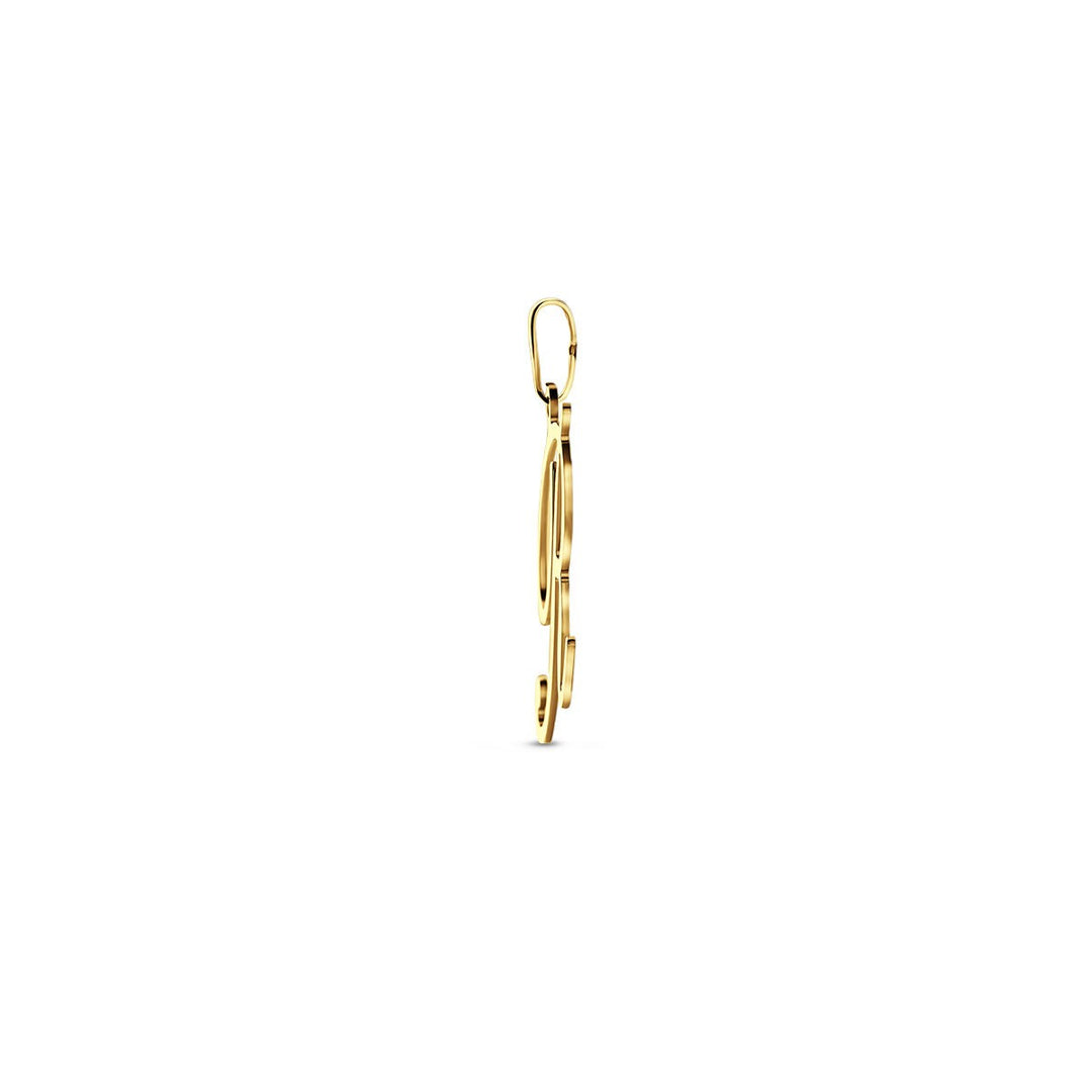 14 Karaat Geelgouden Letter R Hanger