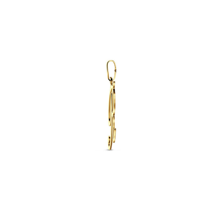 14 Karaat Geelgouden Letter R Hanger