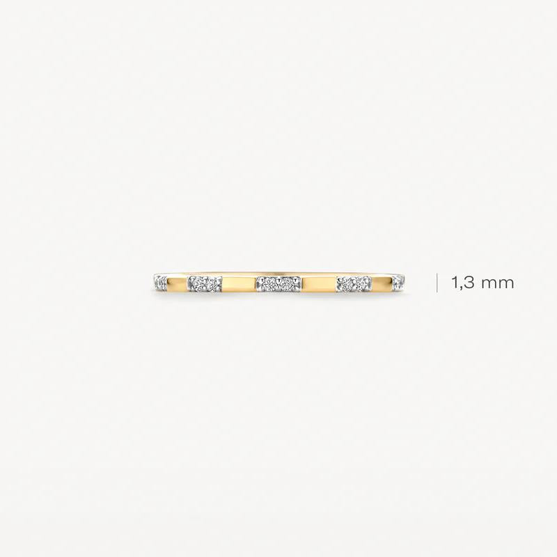 14k Geelgoud ring 1260YZI met Zirkonia