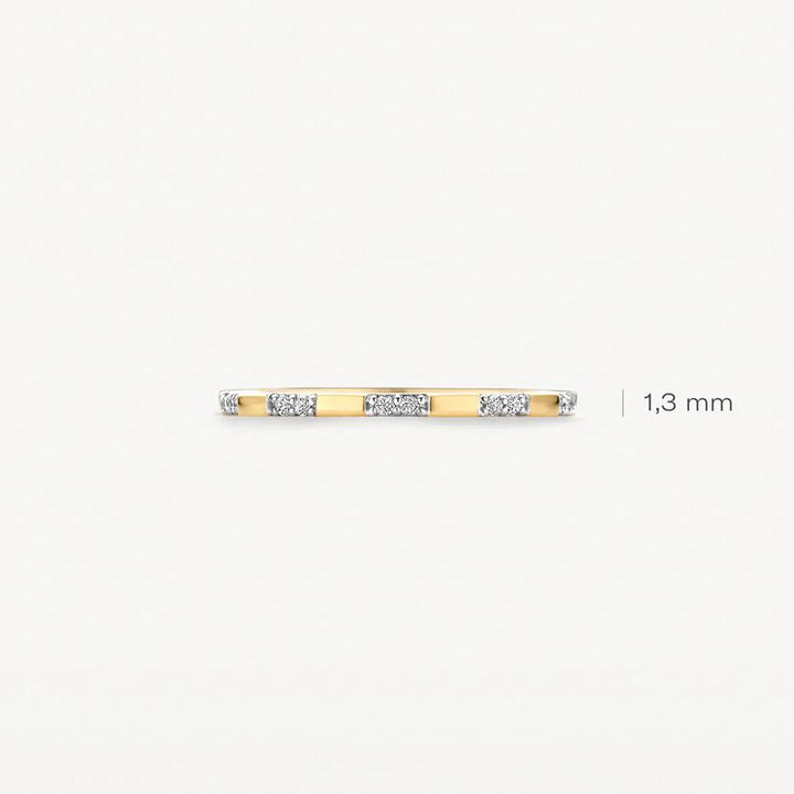 14k Geelgoud ring 1260YZI met Zirkonia