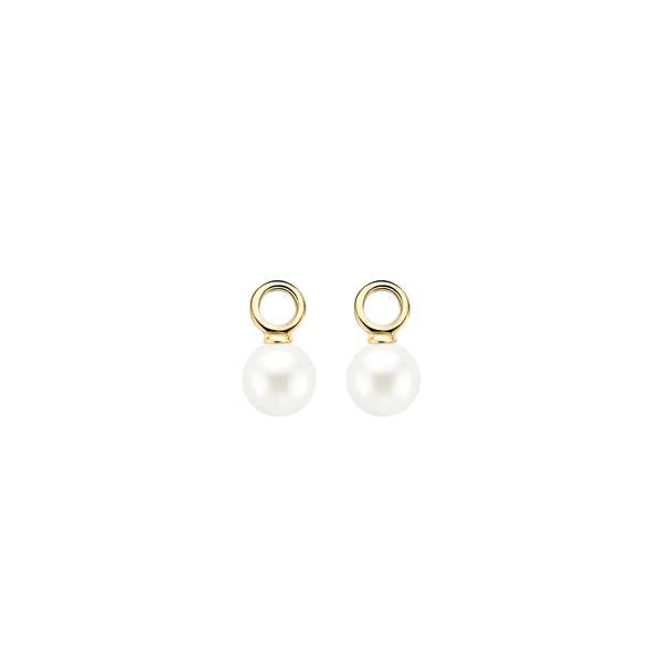 Oorbedels 9046YPW - 14k Geelgoud met Swarovski Parel