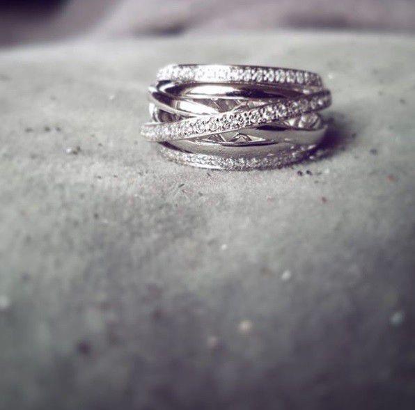 14 kt Ring witgoud briljant 0.34 crt RG216342
