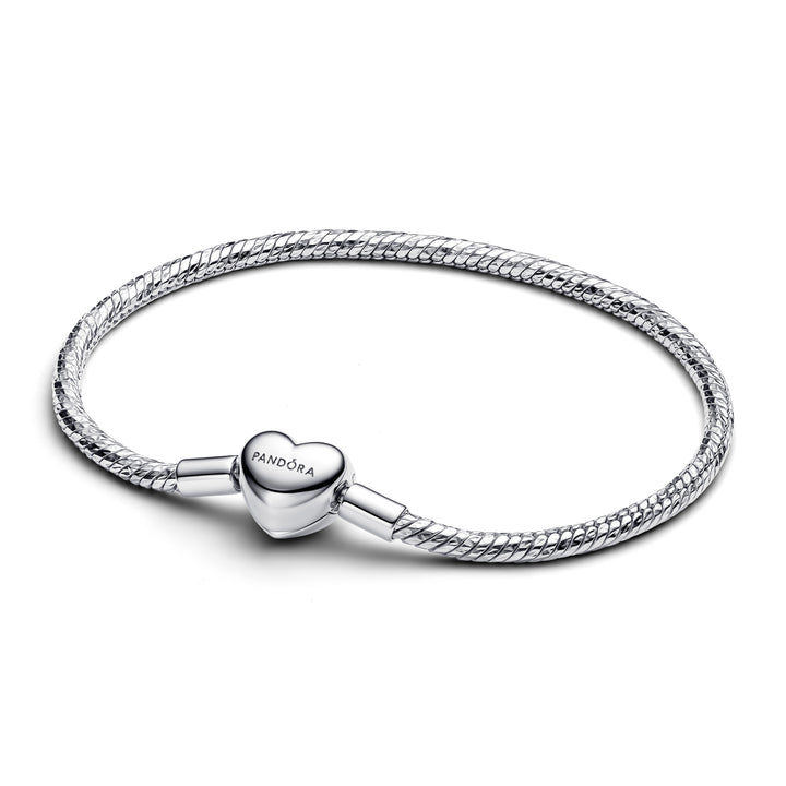 Heart Clasp Faceted Snake Chain Bracelet 594236C00