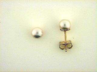Oorstekers parel Geel goud 18 kt 930360P